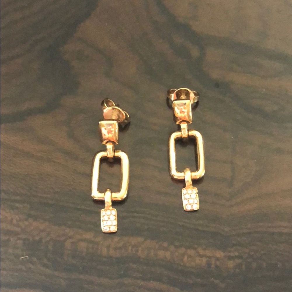 Movado yellow gold earrings